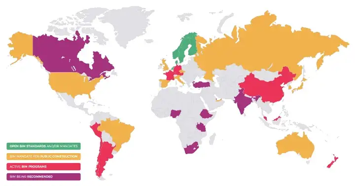 Adoption du BIM dans le monde 10/2022